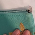 St.Thomas U.S.V.I canvas Turquoise with Gold foil sea turles and zipper. A12 Green Photo 6