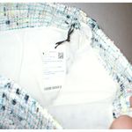 NWT $228 Womens Designer Worth New York Office Dress Shorts 10 Tweed Milly Multi White Photo 4