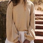 Free People  FP Beach Catalina Top Mauve/Pink Waffle Knit Pullover‎ Size M Photo 11