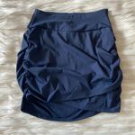 Halara Navy Blue High Waisted Ruched Slim Bodycon Side Pocket Mini Skirt Sz XS Photo 9