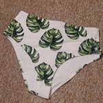 Cupshe  Green Leaf Print High Waist Bikini Bottom SIZE XXL NWT Photo 0