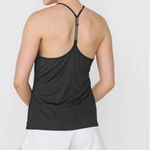 Nike  Femme Elastika Training Tank Top Size Medium Black Ribbed Gold Metallic Photo 1