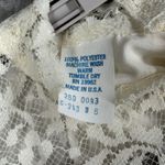 Vintage Blouse M Ivory Lace Mock Neck Pleated Fairy Victorian Goth Romantic Size M Photo 4