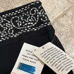 NWT J.R. Nites By Caliendo Wide Leg Beaded Black Mid Rise Pants Size 10 Vintage Photo 4