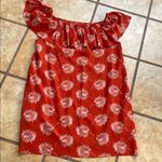Madewell silk Chic burnt orange Dress with Floral Design Photo 0