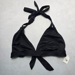 Mossimo Black Halter Tie Swim Sports Bra Beach Bralette Bikini Top L Large Photo 0
