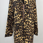 Chic Leopard Print Teddy Jacket for Women Brown Size 2X Photo 0
