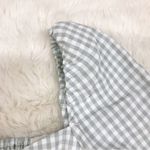 Gianni Bini  Sage Green Gingham Mini Milkmaid Dress Long Sleeve Peasant Size 4‎ Photo 7