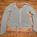 Jolt ‎ Brand Knit Sweater Green Sz Small Crossed Pattern On Back Photo 0