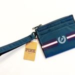 PINK - Victoria's Secret 🖤💚Victoria’s Secret PINK Cardholder Zip Wristlet Strap Keychain / Black Ivy Photo 2