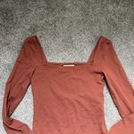 Babaton  Original Contour Squareneck Long Sleeve Bodysuit in Chocolate Opal Sz M Photo 15