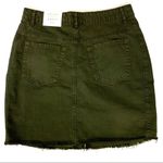 ASOS NWT Brave Soul London "Brett" Army Green Denim Hip Tease Mini Skirt Photo 4