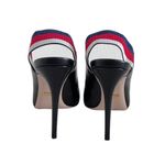 Gucci  NEW‎ Women's Sylvie Web Slingback Black Leather 524645 Heel Stretchy Strap Photo 5
