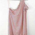 Anthropologie MAEVE 100% Cotton Marketa Striped One Shoulder Dress XL Photo 0