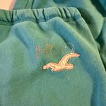 Hollister RARE VTG Y2K  Capri Teal Large Cuffed Pants Blue Logo Women’s Blue Photo 6