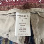 Sonoma  Multi Color Linen/Cotton Blend Shorts - missing belt -‎ sz 6 Photo 3