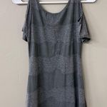 Miss Me Floral Studded Gray Cold Shoulder Top Sz M Photo 5
