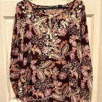 Eddie Bauer Tie Front Cotton Embroidered Top Women’s size Medium Photo 0