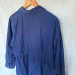 Coldwater Creek Plus Size 18 Blue Corduroy Button Front Shirt Midi Dress Photo 3