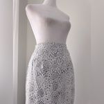 Vintage ‘90s K. Milburn Black & White Snakeskin Print Knee Length Pencil Skirt Size XXS Photo 1