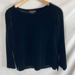 Rachel Zoe Velvet Black Top Size Small Photo 2