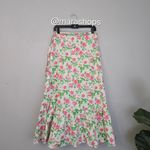 Hill House  Mirabel Midi Wrap Skirt Pink Roses Photo 8