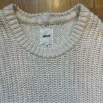 Aerie ‎ Oversized Chunky Knit Cream Sweater Women’s XS-M Cozy Pullover Christmas Photo 2