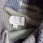 TXS Camo Print Waffle Knit Cowl Neck Long Sleeve Pullover Top Green Photo 1