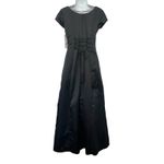 Vintage Black White Tuxedo Cap Sleeve Polka Dot Formal Dress Prom Gown sz 2 NEW Photo 2