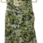 Halogen  Green Floral Sleeveless Silk Blouse Womens SP Fall Fairy Core Tank Top Photo 0