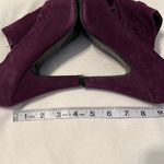 Nine West Purple size 6.5 suede shoes/booties with 4” heel EUC Photo 10