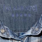 BLANK NYC  Womens Plaid‎ Denim Long Sleeve Cotton Shirt Blue Size XS NWT Photo 5