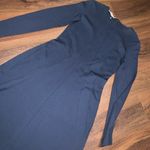 Jil Sander  navy long sleeve formal dress evening designer Holiday classic $650 Photo 4