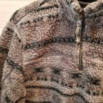 {L} Grizzly Sherpa Gray Black Quarter Zip Pullover Jacket Size L Photo 2