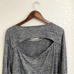 Athleta  Womens Shirt Blue White Stripe Breezy Long Sleeve Cut Out Plus Size 1X Photo 5