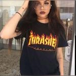 Thrasher  Magazine Black Large Orange Lettering Women’s Size L / Men’s Size M Photo 4