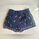 J.Crew Navy Blue Pineapple Embroidered Women's Shorts size Small elastic waist Photo 5