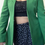 ZARA New ‎ Women Green Lapelless Fitted Blazer Size Medium Photo 0