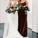 Revelry Burgundy Velvet Wedding Dress Red Size 6 Photo 1