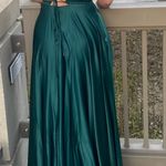 Satin Green Prom Dress Size 0 Photo 5