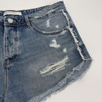 ZARA  Trafaluc Cut Off Denim Shorts High‎ Waist Women's Blue Distressed Size 6 Photo 2