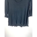 Three Dots ‎ black thermal top women’s size large Photo 1