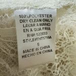 Foreign Exchange  Y2K Ivory Beaded Lace Cropped Floral Fairy Tank Top Sz Small Photo 9