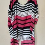 Torrid  Women’s Plus Size Pink and Black Striped Tunic Top Soze 6 Photo 0