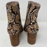 Raye Revolve Merit Size 6.5 High Heel Bootie Natural Snake Skin Embossed Photo 3