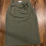 Amour Vert Aria Reverie Green Terry Midi Tie Bow Skirt Women’s Size XS Photo 4