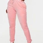 Pretty Little Thing Pink Velour Diamante Logo Joggers Photo 7