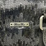 Miss Me  Y2K Black Silver Handbag Shiny Bowler Saddle Lock Key Charms GUC 2000s Photo 2