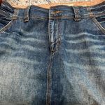 Life is Good slightly distressed medium wash denim skirt Photo 8