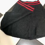 Maje Jispe Mini Plaid Asymmetrical Wrap Skirt Black & Red Stripe Preppy Punk S Photo 5